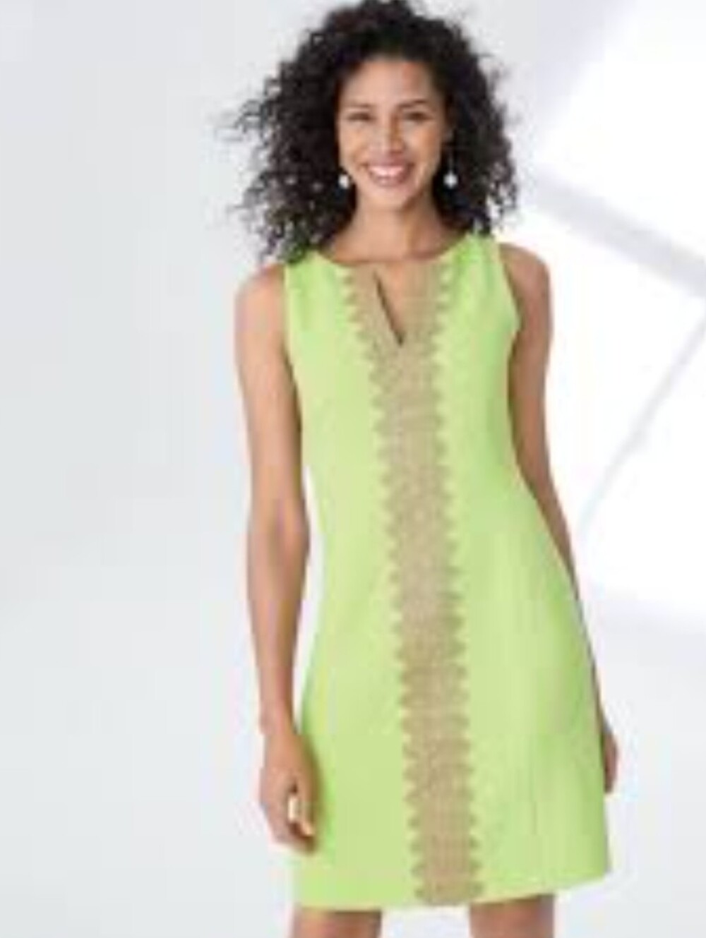 Pappagallo Pink Lady Kiwi Gold Dress Size 6